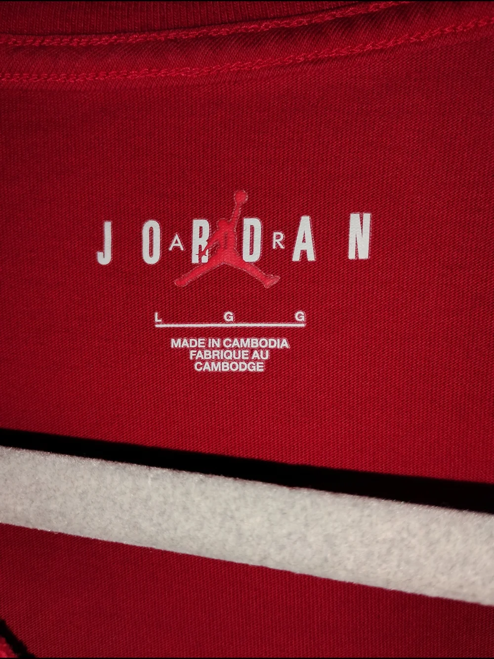 Jordan Red Tee with Black Jumpman and White Lettering - Picture 3 of 4